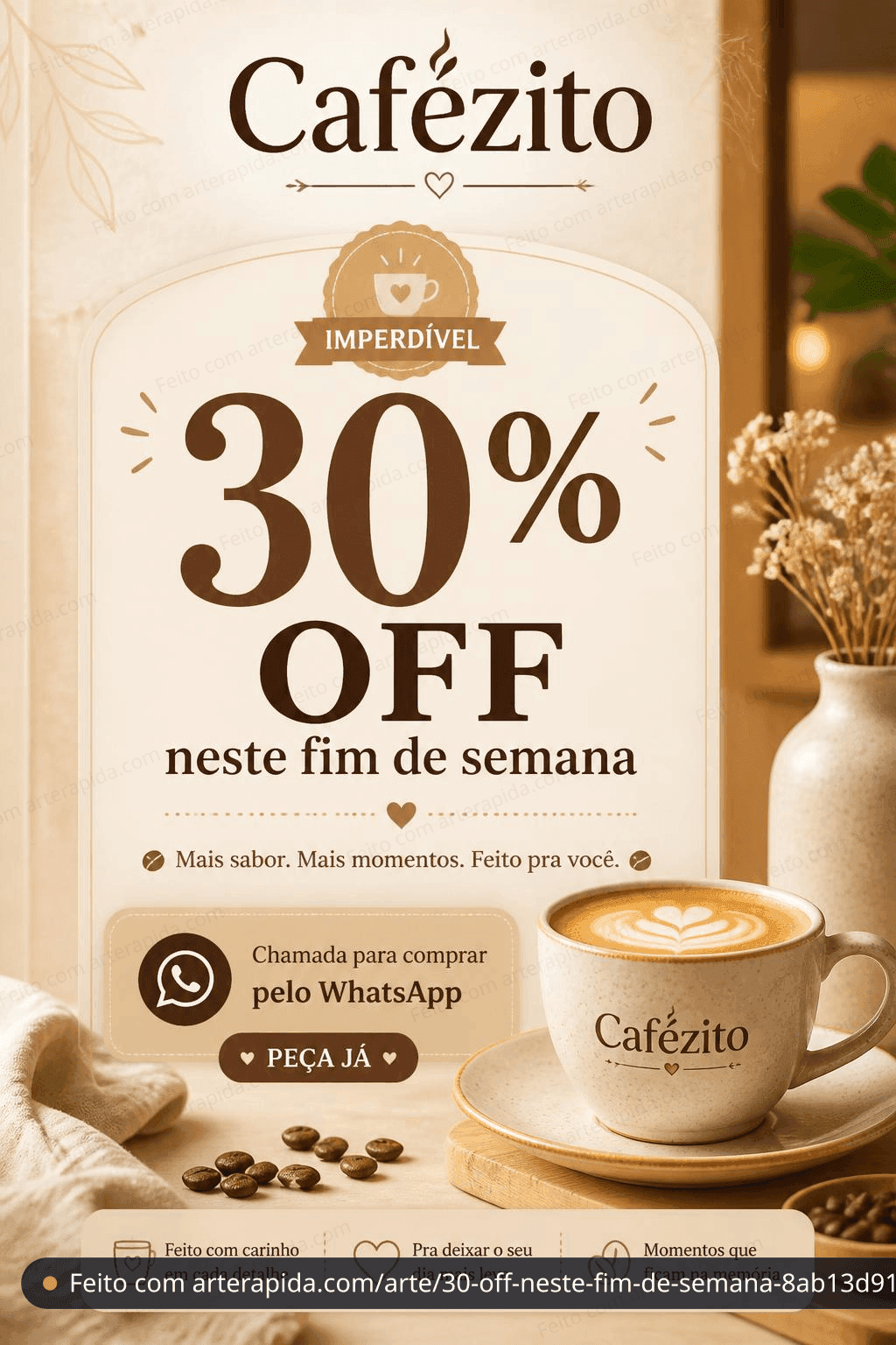 30% OFF neste fim de semana — Promoção · ArteRápida