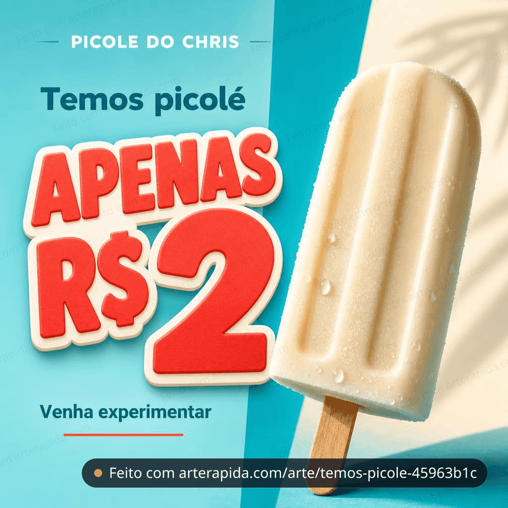 Temos Picolé · ArteRápida