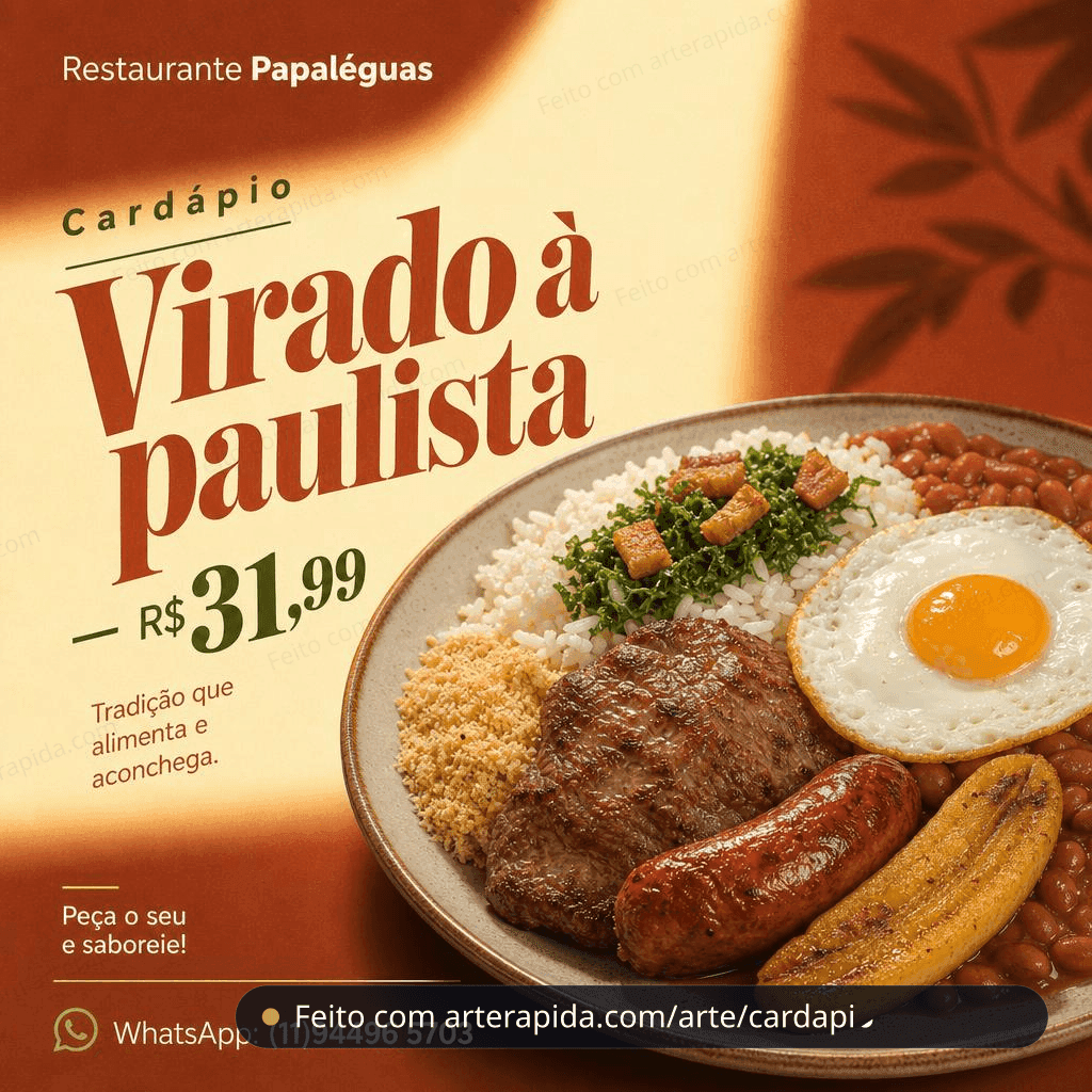 Cardápio — Restaurante · ArteRápida