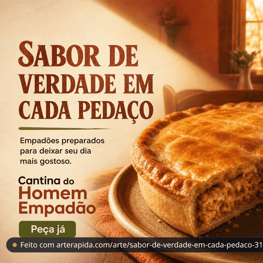 Sabor de verdade em cada pedaço · ArteRápida