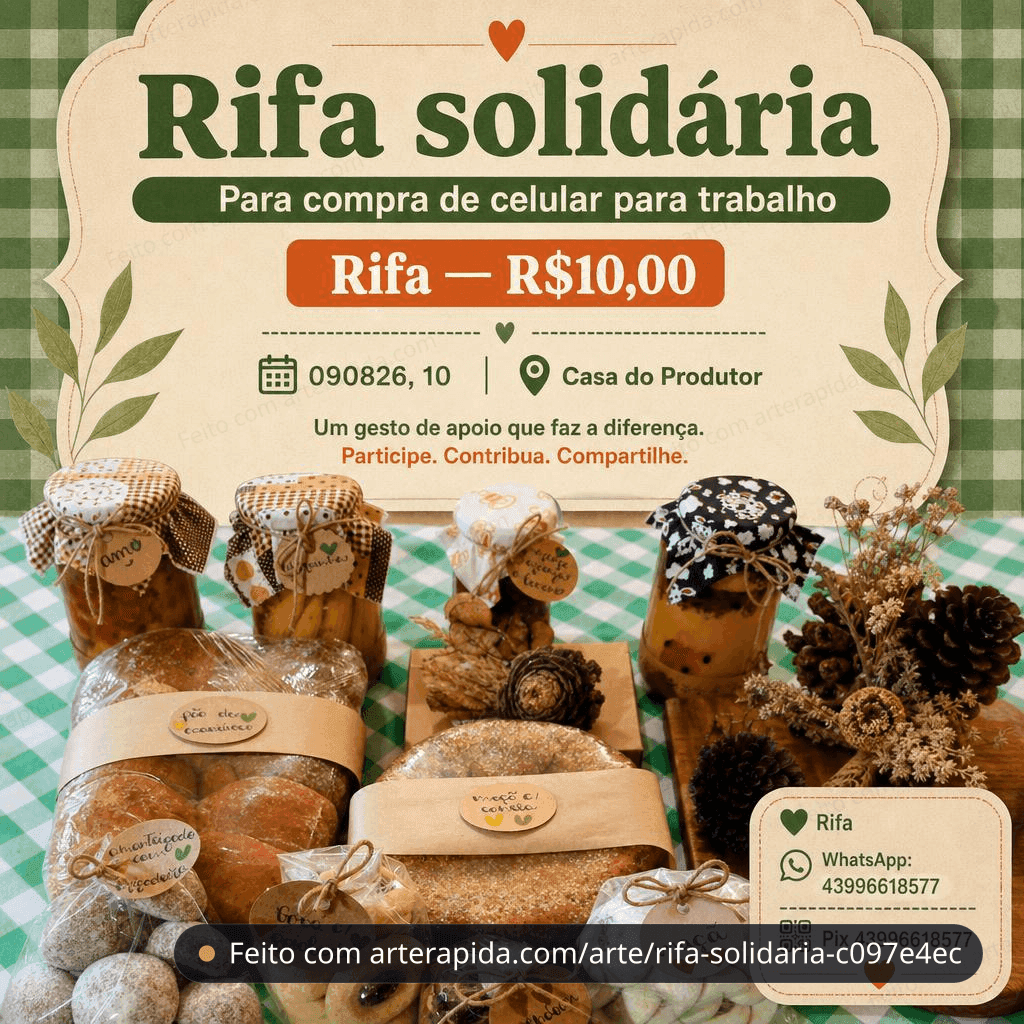 Rifa solidária — Geral · ArteRápida