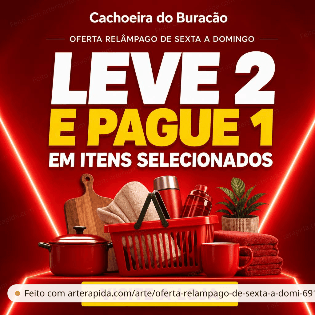Oferta relâmpago de sexta a domingo — Promoção · ArteRápida
