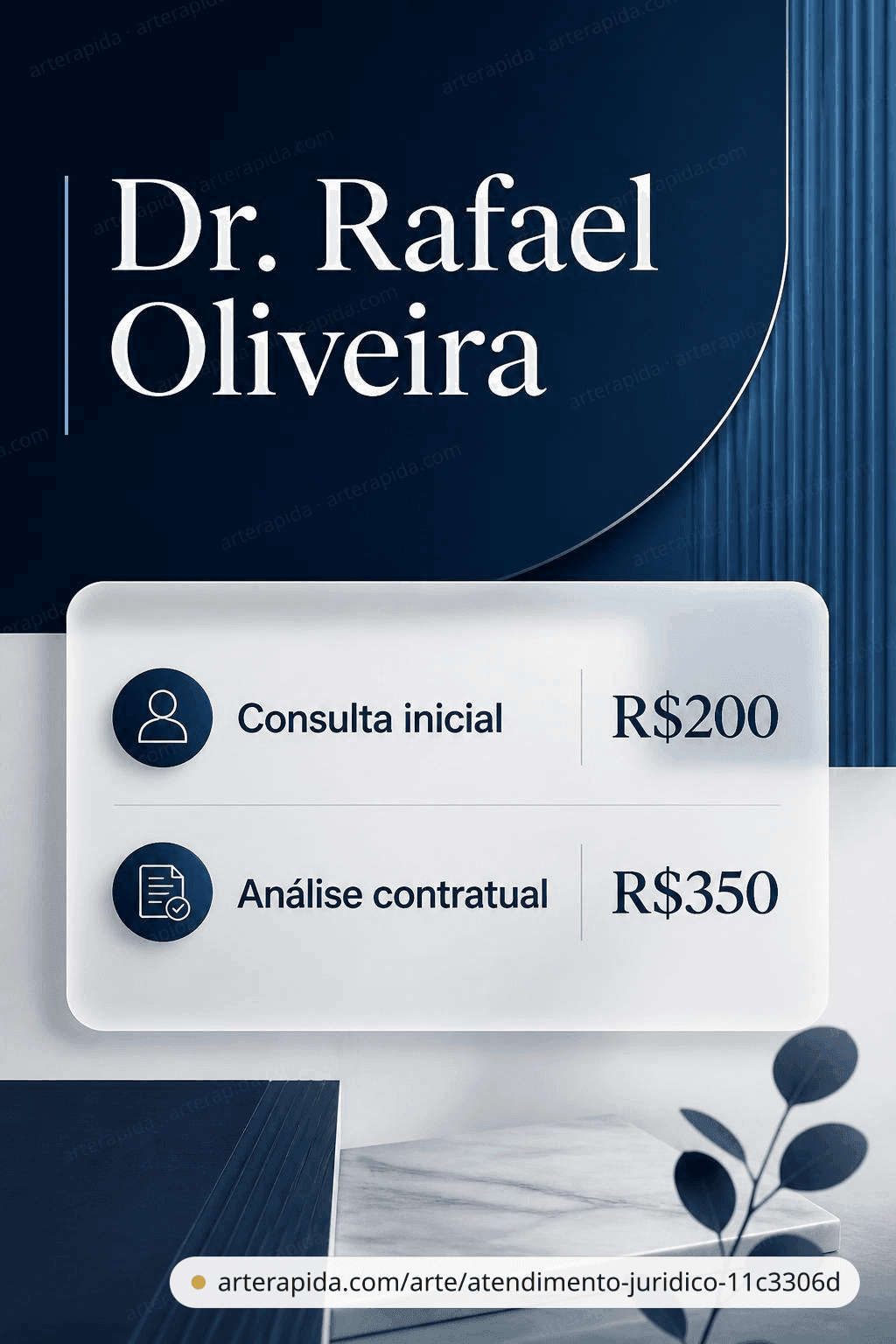 Atendimento jurídico — Advocacia · ArteRápida