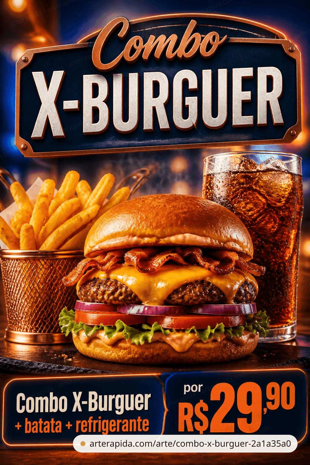 Combo X-Burguer — Geral · ArteRápida