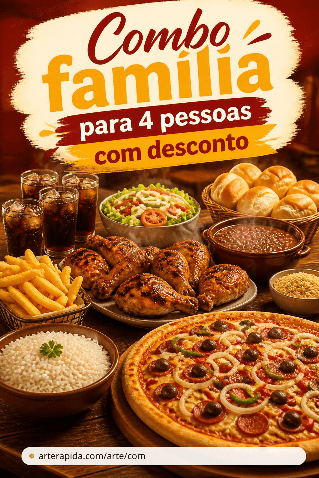 Combo família para 4 pessoas — Promoção · ArteRápida