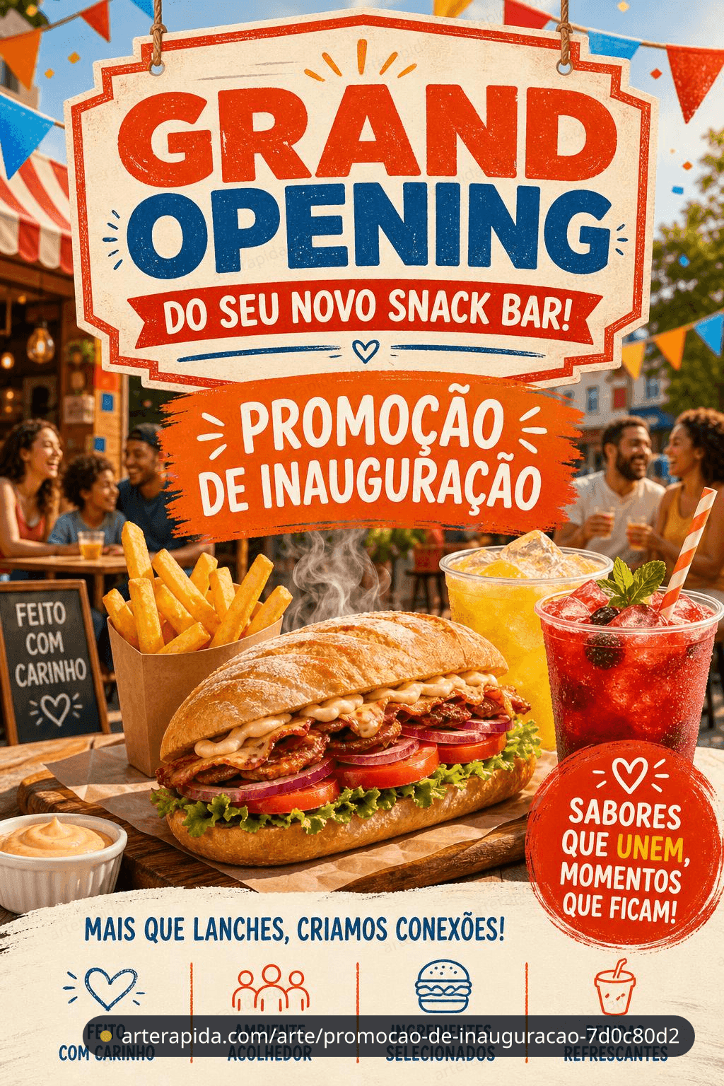 Promoção de inauguração — Restaurante · ArteRápida