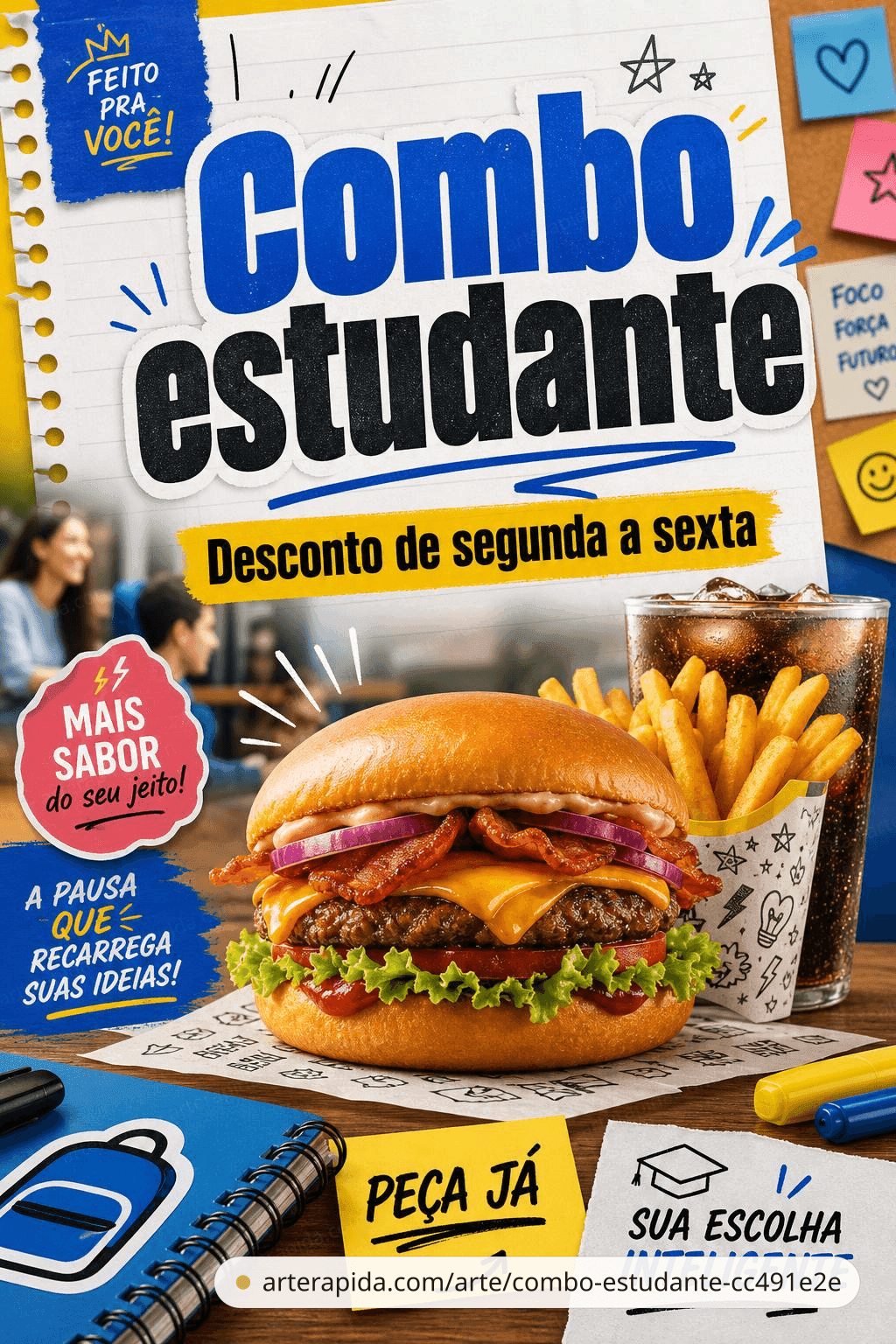Combo estudante — Promoção · ArteRápida