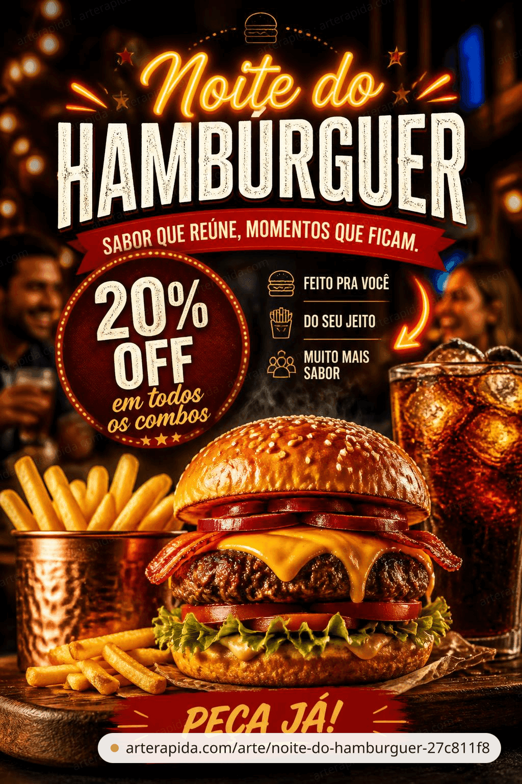 Noite do hambúrguer — Restaurante · ArteRápida