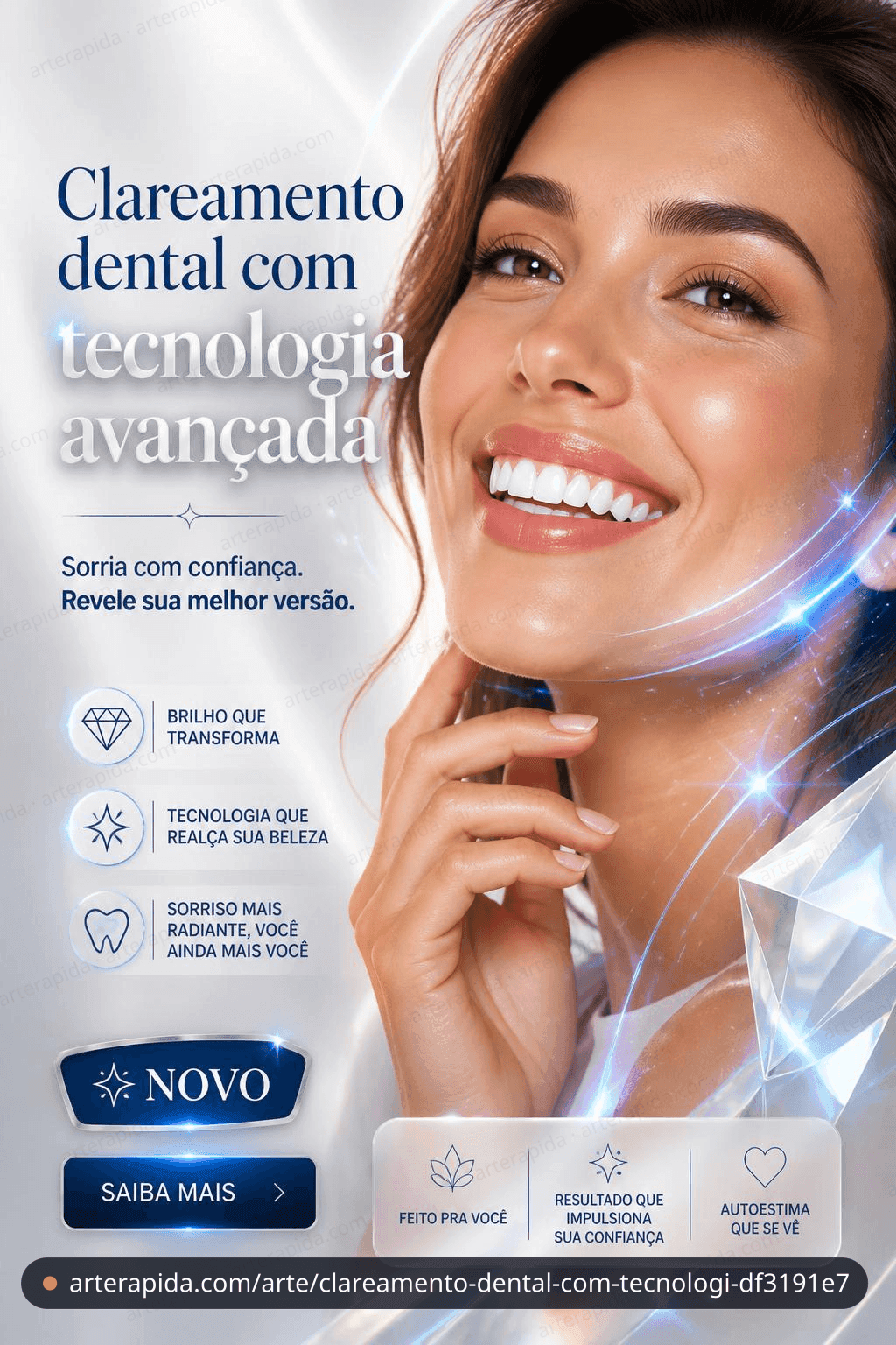 Clareamento dental com tecnologia avançada — Saúde · ArteRápida