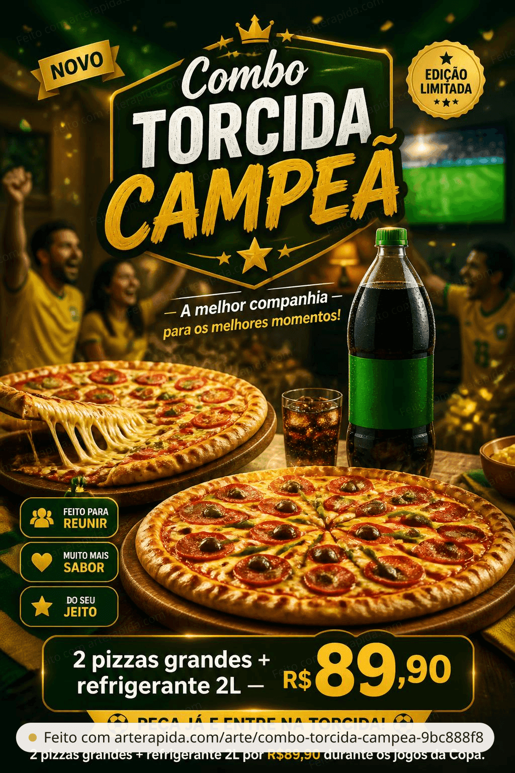Combo Torcida Campeã — Geral · ArteRápida