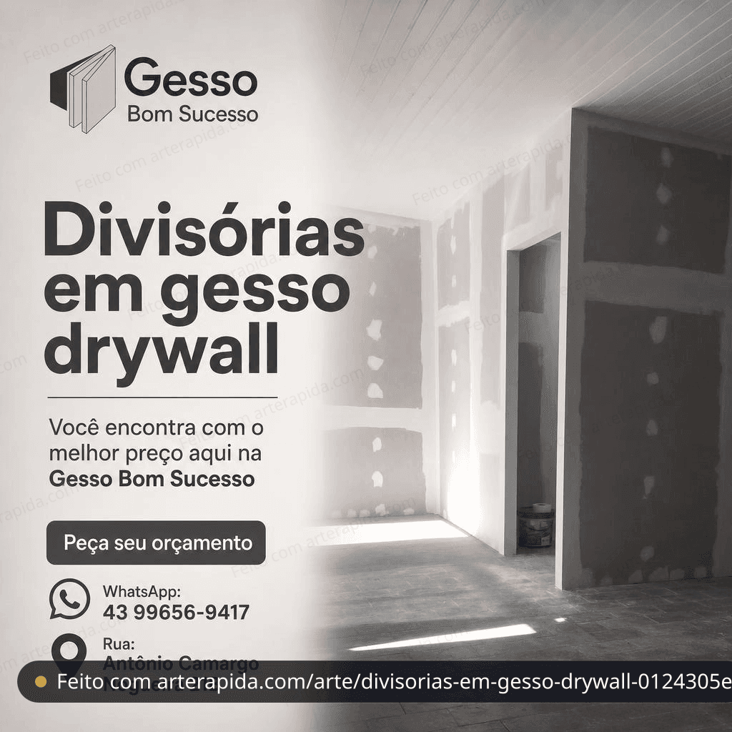Divisórias em gesso drywall · ArteRápida